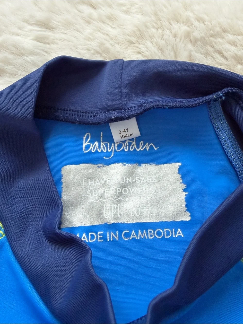 Baby Boden Blue & Navy Rashguard with Red Jellyfish
